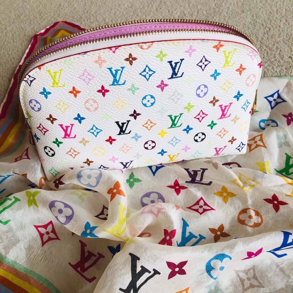 Louis Vuitton Multi Color Cosmetic Pouch - Rare